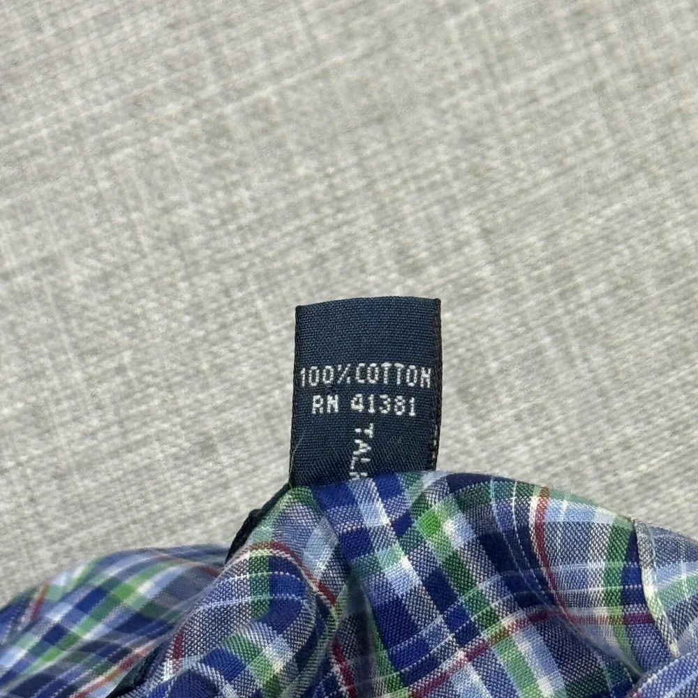 Ralph Lauren Button-Down Shirt Mens 2XL Multicolor Plaid Short Sleeve Cotton